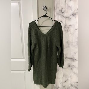 Army Green Sweater Dress